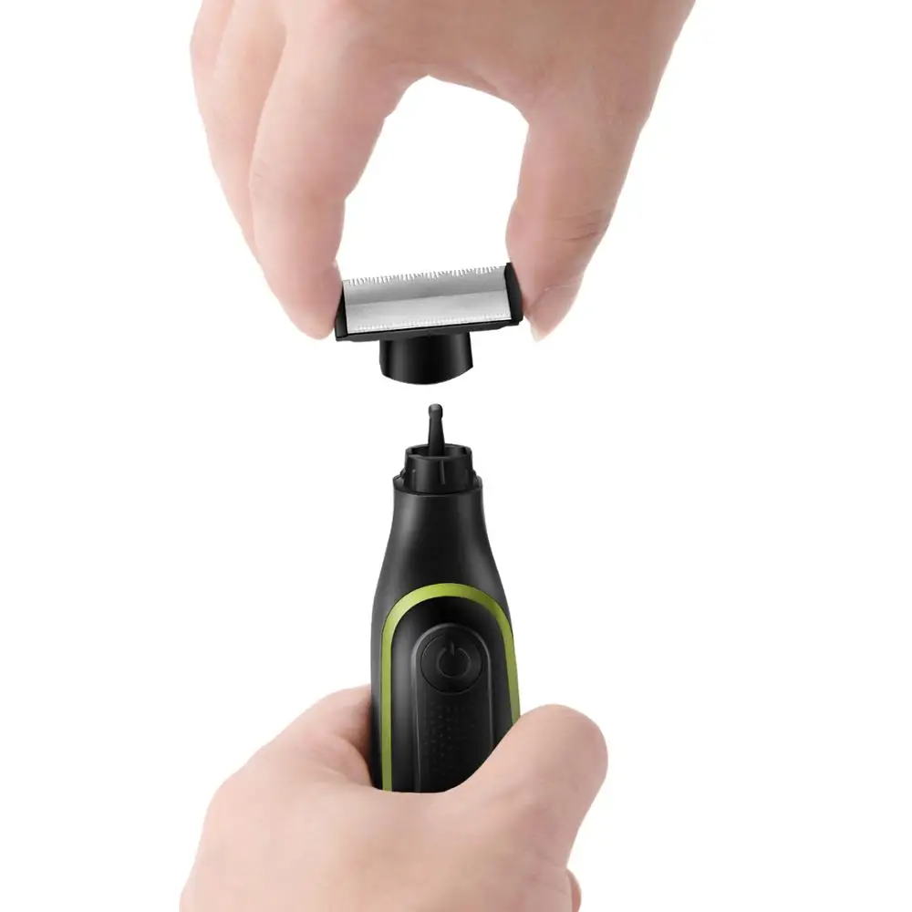 Billig VGR Männer Eine Klinge Elektrische Rasierer USB Lade Gesicht Bart Trimmer Haarschnitt Wasserdichte Trockenen Nassen Körper Haar Entferner 3 Guide kämme