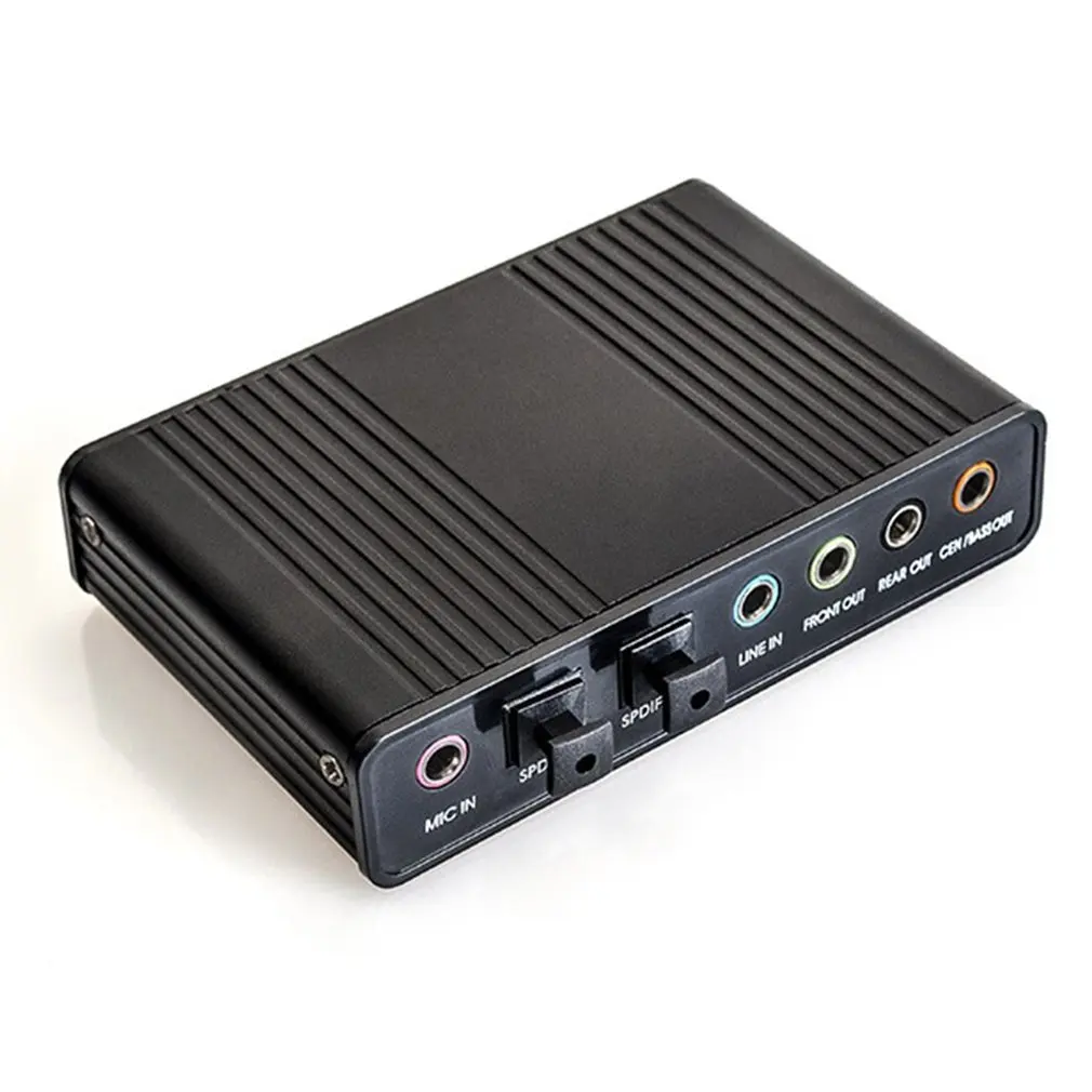 6 Channel External Sound Card USB 2.0 External 5.1 Surround Sound Optical S/PDIF Audio Sound Card Adapter For PC Laptop