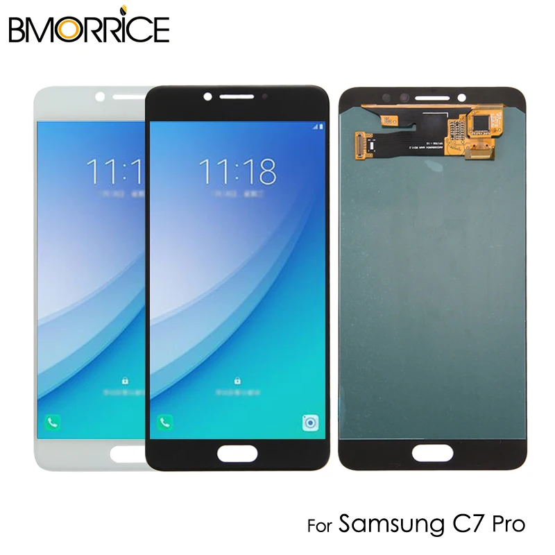 

AMOLED For Samsung Galaxy C7 Pro C7010 LCD Display OLED Touch Screen Glass Digitizer Assembly Replacement Black White