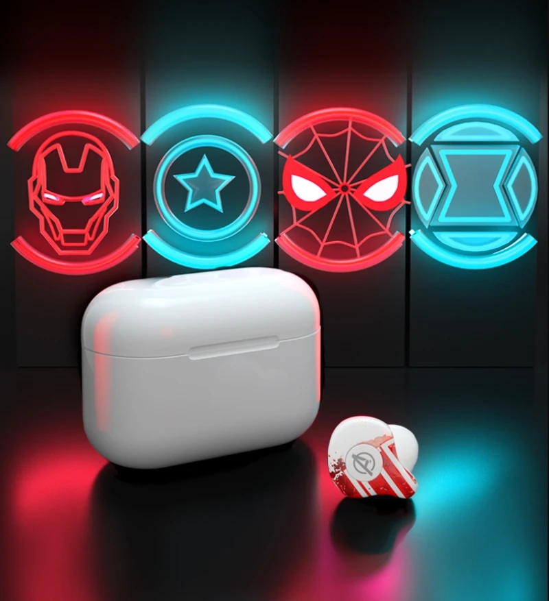New Marvel the Avenger TWS True wireless Bluetooth headset Iron Man Captain America X12ultra Sports in-ear earphones for iPhone