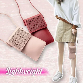 

Newest Cross Body Mobile Phone Bag Touching Screen Clear Window Mini Purse Cell Phone Bag Pouch