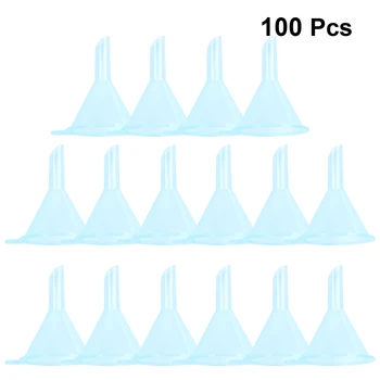 

100PCS Plastic Funnels Clear Separating Mini Transfer Small Dispenser Funnels Plastic Funnels For Essential Oils Perfume
