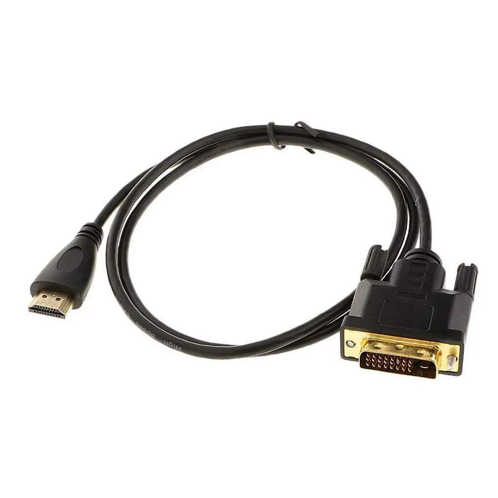 Ультра тонкий кабель HDMI видео кабель HDMI-Male-DVI 24+ 1 Мужской адаптер кабель для подключения дисплея с разрешением Full HD 1080P 1/1. 5/1. 8/2/3/5m "сделай сам"