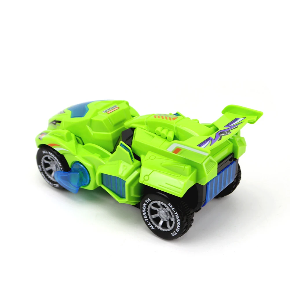 Электрический трансформирующийся динозавр 360 Вращающийся светодиодный автомобильный деформируемый детский подарок