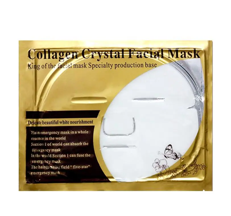 white Packing 15 шт Золотая маска лист био-коллаген маска для лица увлажняющая маска для лица Золотая пудра лист маска отбеливающая против морщин уход за кожей - Цвет: white Packing