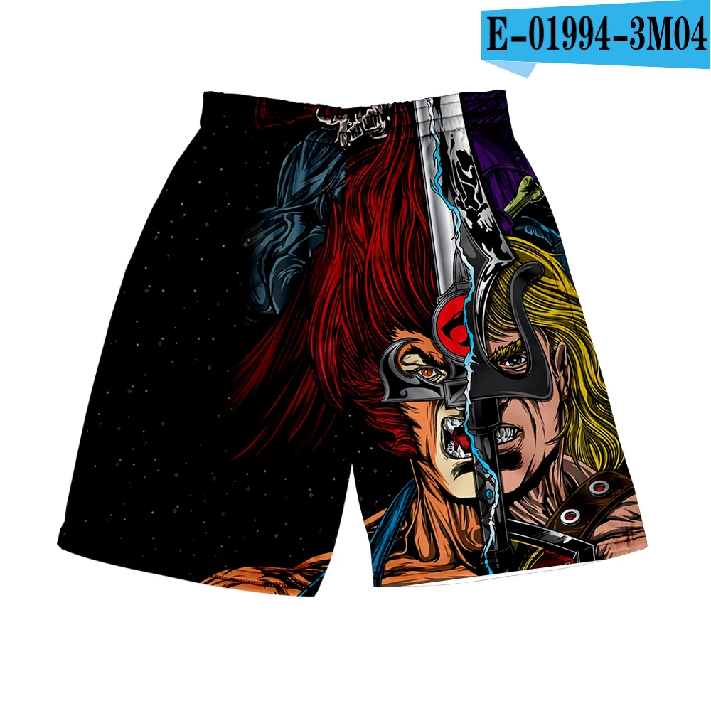 ThunderCats шорты мужские Харадзюку пляжные шорты летние мужские модные свободные полиэстер 3D Kpop популярные шорты - Цвет: As shown