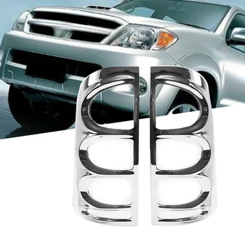 

NEW-Chrome Rear Taillight Fog Lamp Light Rear Brake Light Cover Trim for Toyota Hilux SR5 MK6 Vigo 2005-2011