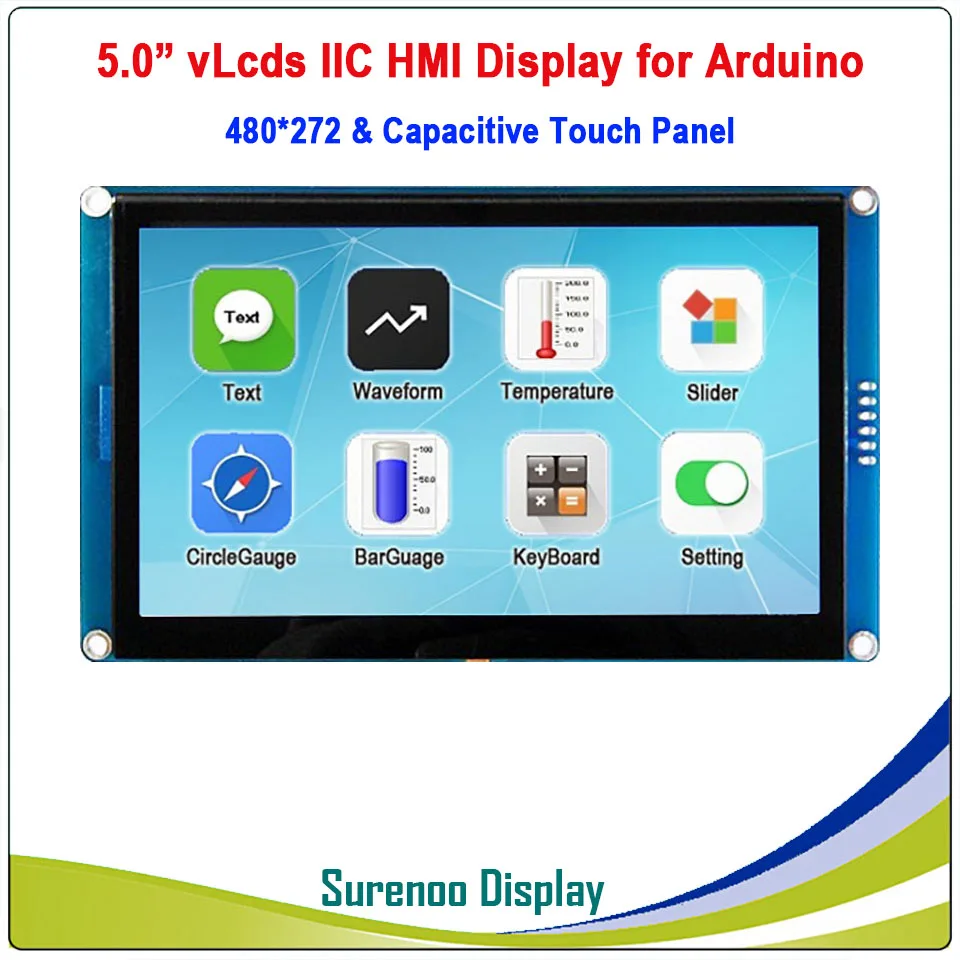 5," 480*272 серийный igc IIC v lcd s HMI умный TFT ЖК-модуль дисплей емкостный сенсорный панель для Arduino