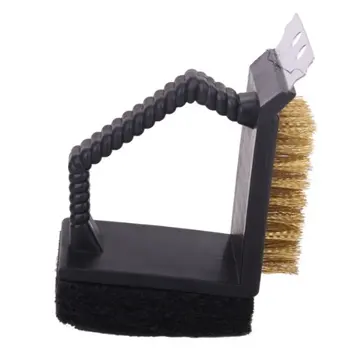 

3 in 1 barbecue grill cleaner shovel sponge cleaning brush