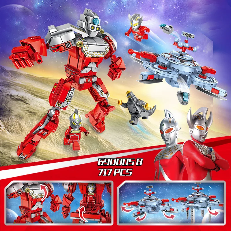 

Pan luo si Genuine Authorized Altman Fighter 5-in-1 Zat Base Children'S Educational Inserted Building Blocks Toy