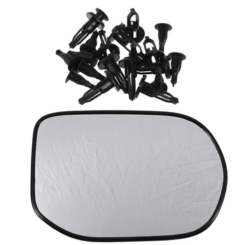 

11 Pcs Car Accessories: 10 Pcs Car Extendable Screw Rivet Plastic Black Hole 9 Mm & 1 Pcs Front Door Wing Rear View Mirror Glass