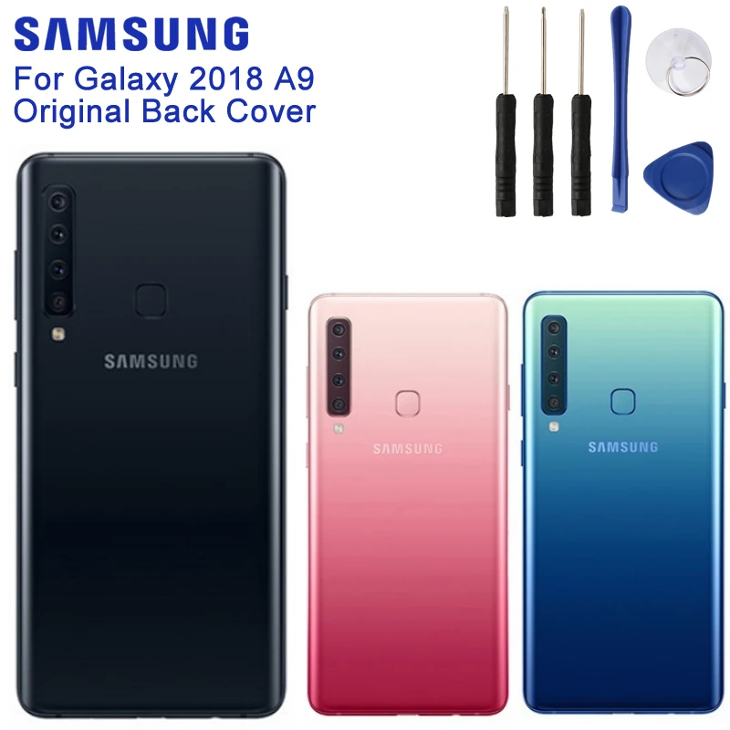 

Samsung Original Battery Glass Back Cover Door For Samsung Galaxy A9 2018 Version A920 Rear Housing Back Cover