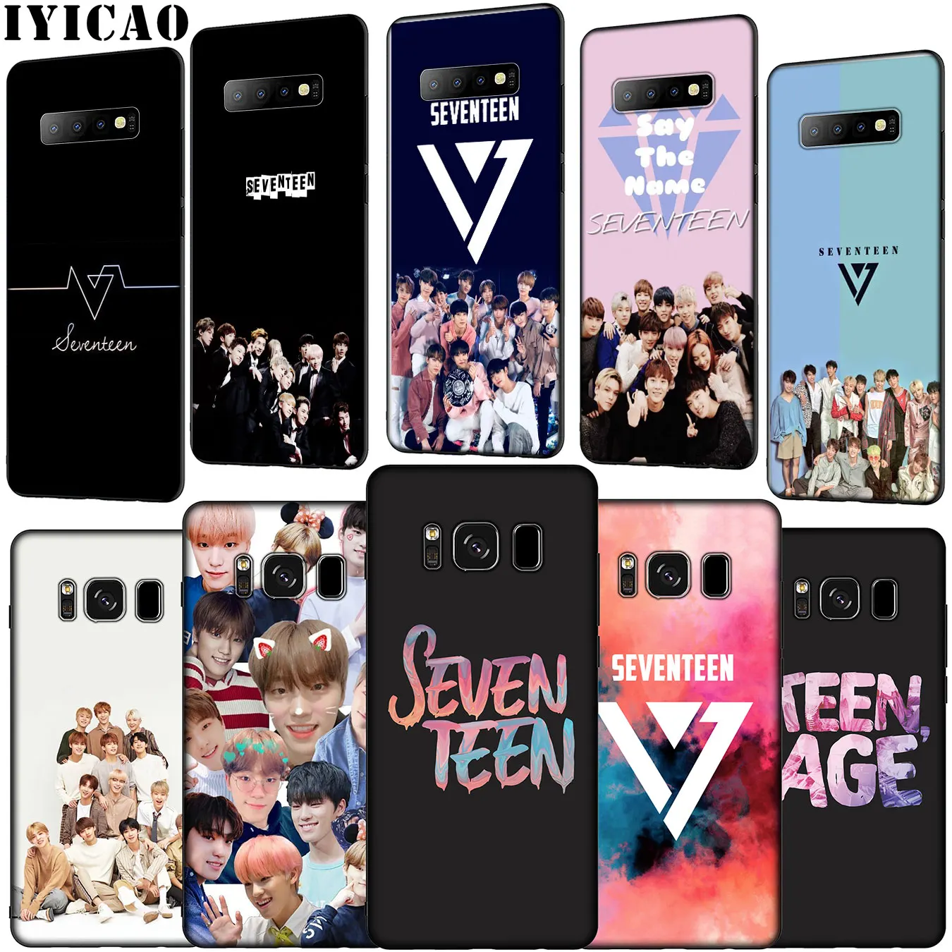 IYICAO Seventeen 17 Bands Soft Silicone Phone Case for Samsung Galaxy S20 Ultra S10 Lite S9 S8 Plus S6 S7 Edge S10e Cover |