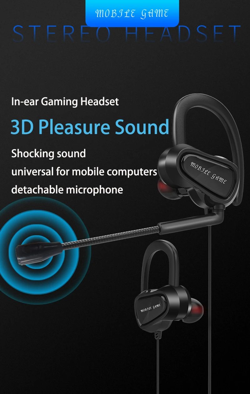 V6B Игровые наушники-вкладыши, тяжелый бас, Mircophone для телефона, компьютера, гарнитура с микрофоном для xbox PS4 Iphone8 invisible phone earphones with microphone yfeiybrb audifonos para celula