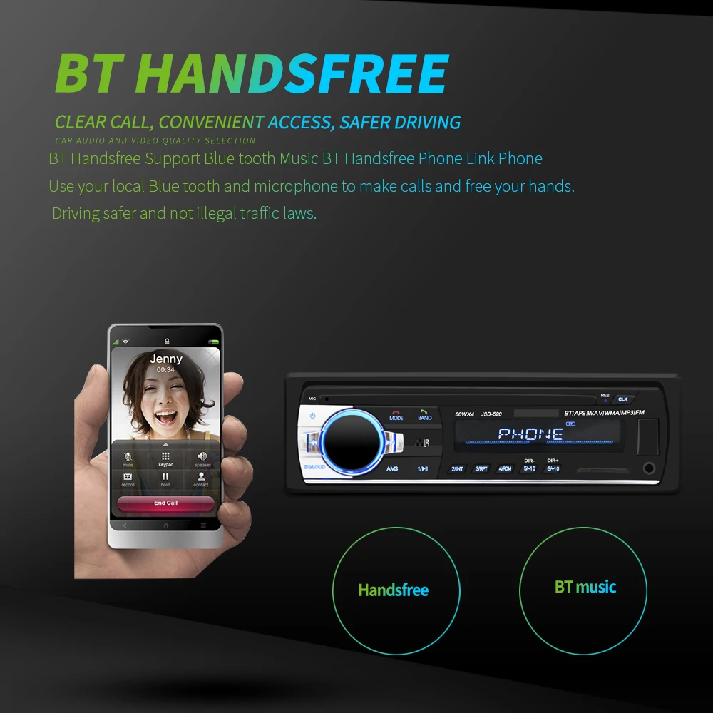 Car MP3 Radio 1din Auto Stereo Audio Player car radio