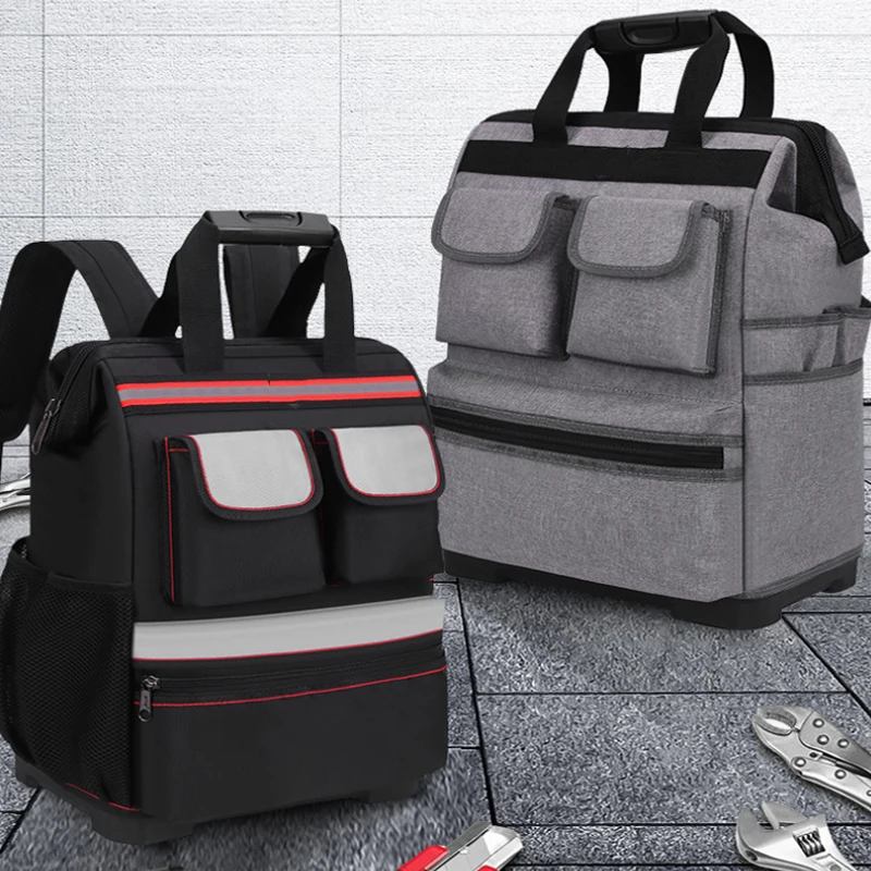 double-shoulder-tool-bag-thick-wear-resistant-multi-function-elevator-repair-electrician-special-large-capacity-tool-backpack