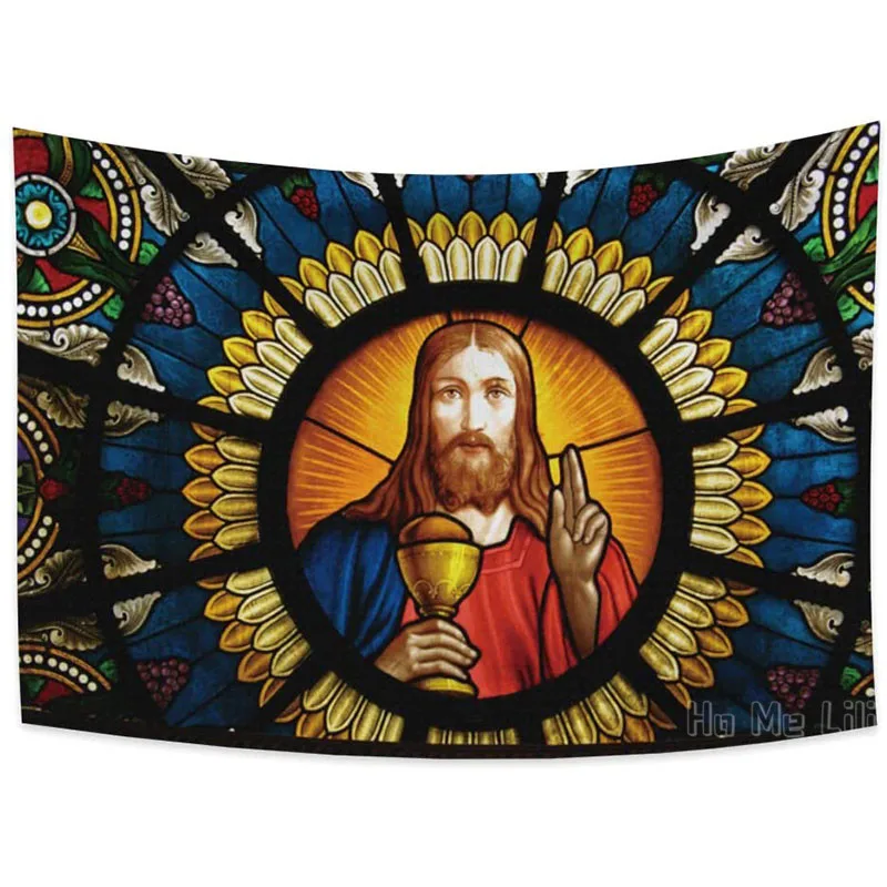 Настенное украшение «Христос милосердия Иисуса проповеди», витражное стекло для церковного алтаря, религиозное по мне, Lili, гобелен, Декор