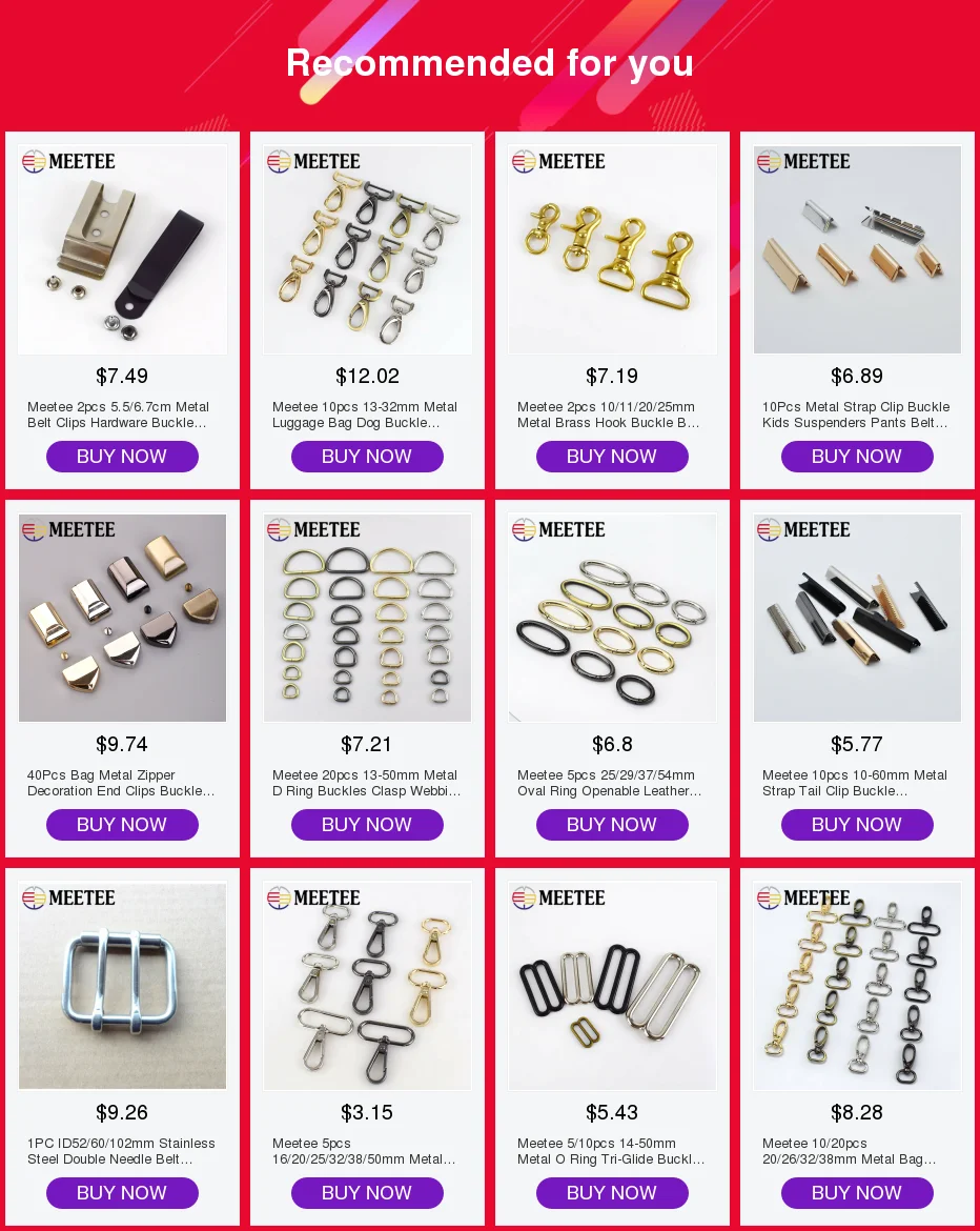 Meetee 2/4 шт. ID20-34mm высокого качества Нержавеющая сталь пряжки ремня для украшения сумок пряжкой DIY ремень слайдер застежки оборудования
