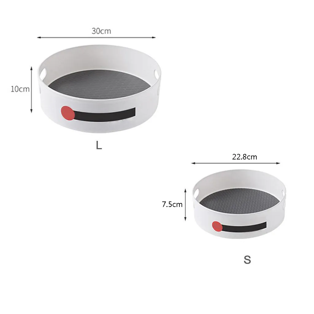 Многофункциональный Противоскользящий поднос для хранения, пластиковый поворотный поднос для кухни, ванной комнаты, вечерние поднос для сервировки