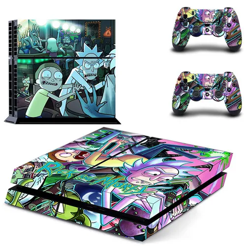 QPTM0181 Rick and Morty полное покрытие лицевые панели наклейка для PS4 наклейка для консоли и контроллеров playstation 4 наклейка для PS4 виниловая наклейка - Цвет: QPTM0181
