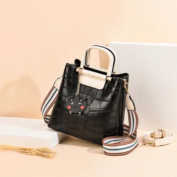 

women handbags vintage fashion crossbody Bucket Bag Women PU Leather Shoulder Bags Brand Designer Ladies messenger Bags