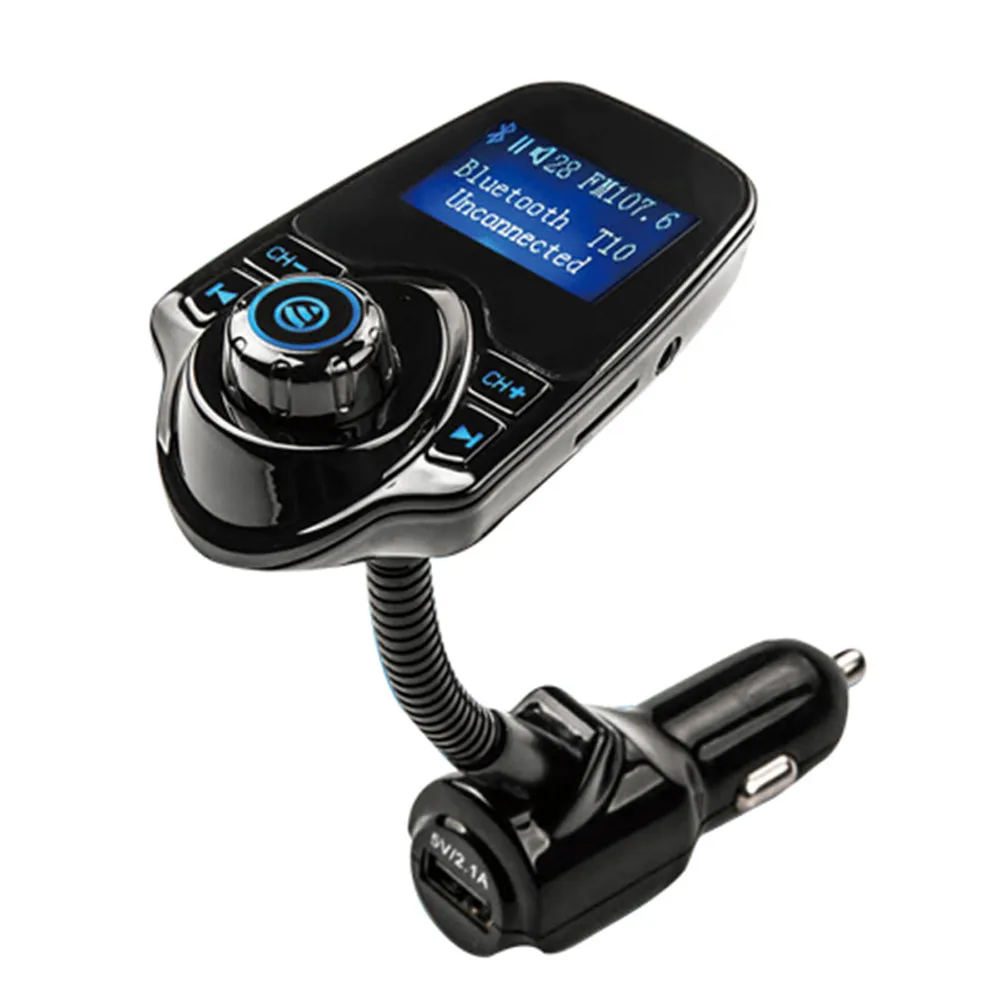 Bluetooth Беспроводной автомобиля Mp3 плеер автомобильный комплект громкой связи FM передатчик A2DP 5V 2.1A Dual USB ЖК-дисплей Дисплей автомобильный fm-модулятор