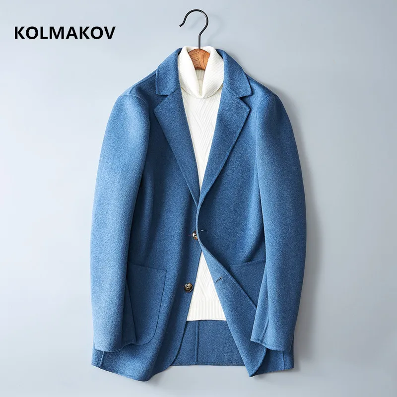 Блейзеры мужские стиль однобортные мужские двухсторонние шерстяные модные блейзеры классические деловые облегающие пальто куртки