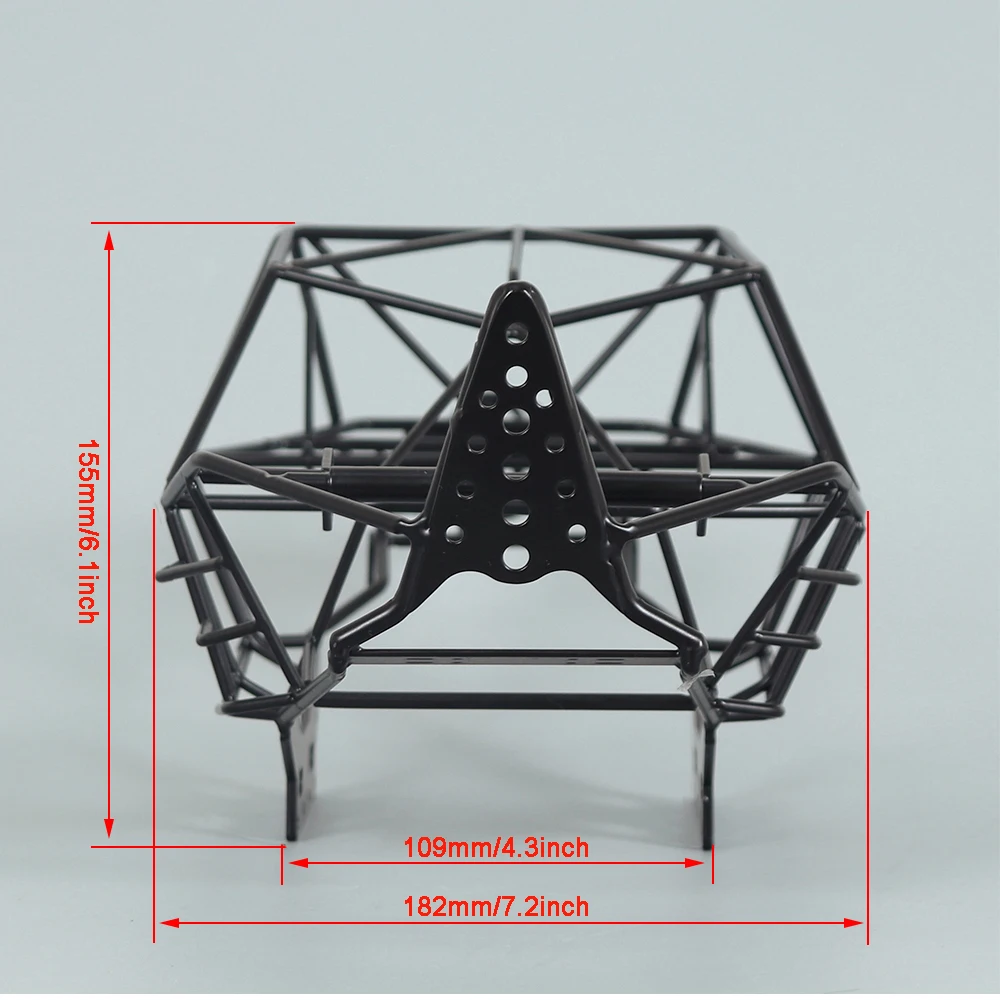 Châssis Arceau De Sécurité (roll Cage) En Acier Noir Pour Axial RR10 90048/90053 - Neuf, Voiture RC Crawler