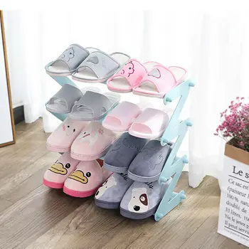 

Simple Foldable Multi-Layer Storage Stainless Steel Assembled Shoe Rack Save Space Slippers High Heels Home Dormitory