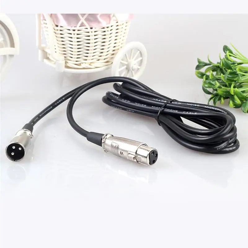 Кабель XLR 9.8ft 3 Pin папа-мама для микрофона фантомный источник питания