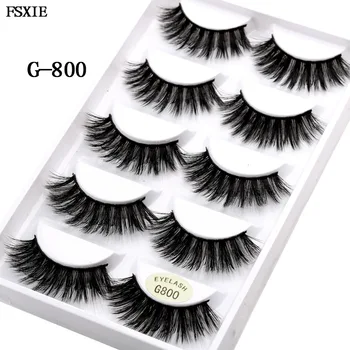 

hair 3D false eyelash thick natural style eyelash 5 pairs flat G800