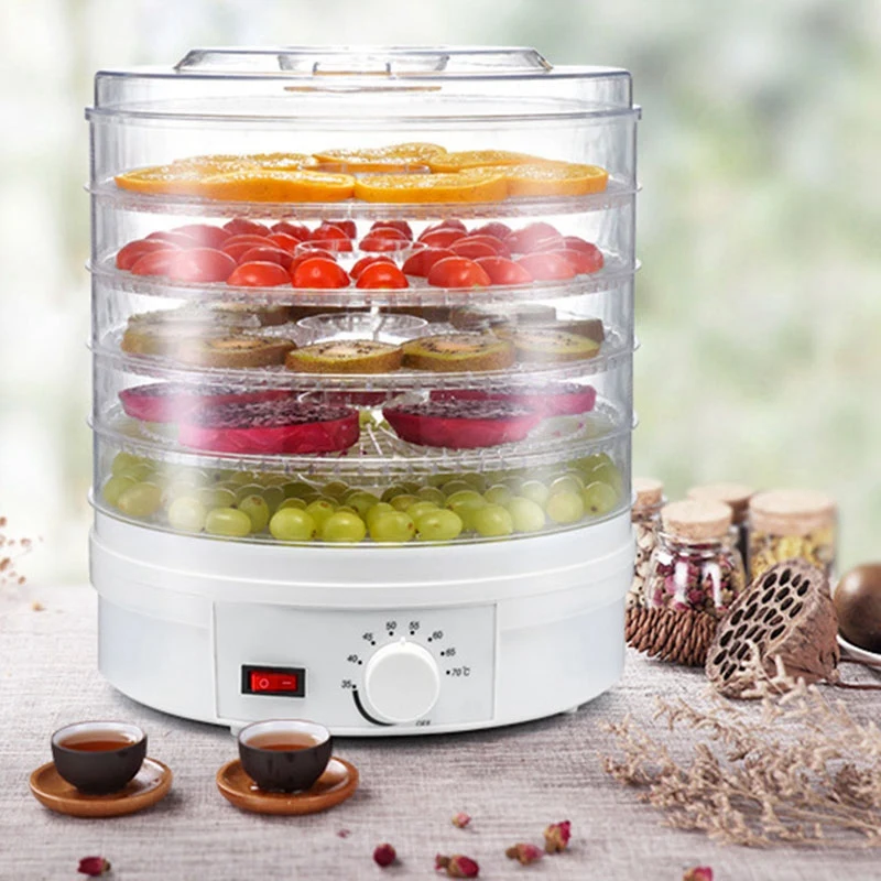 Food Dehydrator Fruit Vegetable Herb Meat Drying Machine Snacks Food Dryer With 5 Trays Us Plug