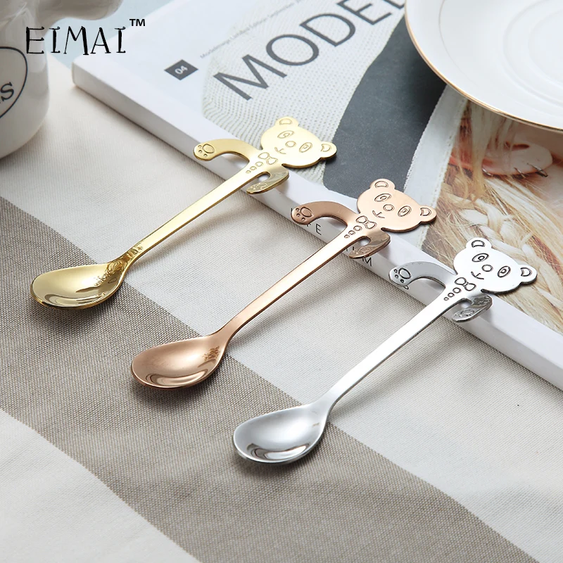 Оригинальная ложка EIMAI из нержавеющей стали 304 для кофе Spone Cat десерт мороженого