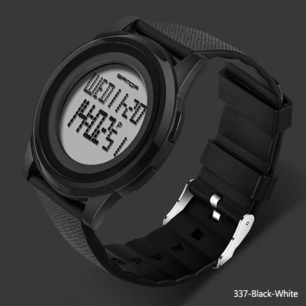 SANDA Watch 9mm Super Slim Men's Watch Luxury Electronic LED Digital Watches for Man Clock Male Wristwatch Relogio Masculino 337 