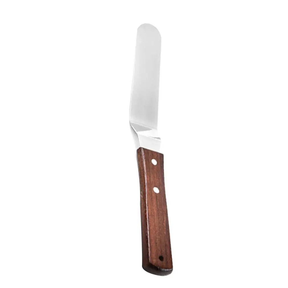  Kitchen Wooden Handle Cream Butter Cake Spatula Mixing Batter Scraper Brush Butter Mixer Cake Brush