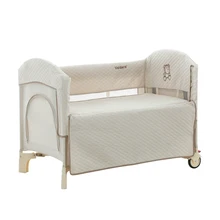 Vadera портативная складная кроватка многофункциональная полностью окруженная персиковой кожей сшитая кровать, детская кроватка