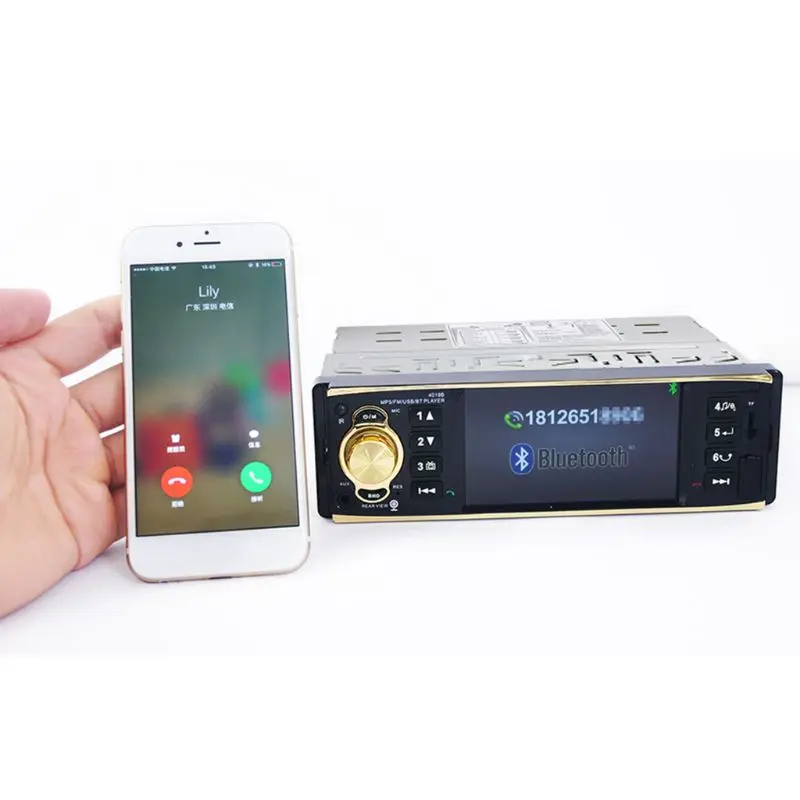 4,1 дюймов 4019B Автомагнитола MP5 плеер 1 Din HD 800*480 Bluetooth FM/AUX/USB/TF автомобильный стерео плеер Поддержка камеры заднего вида