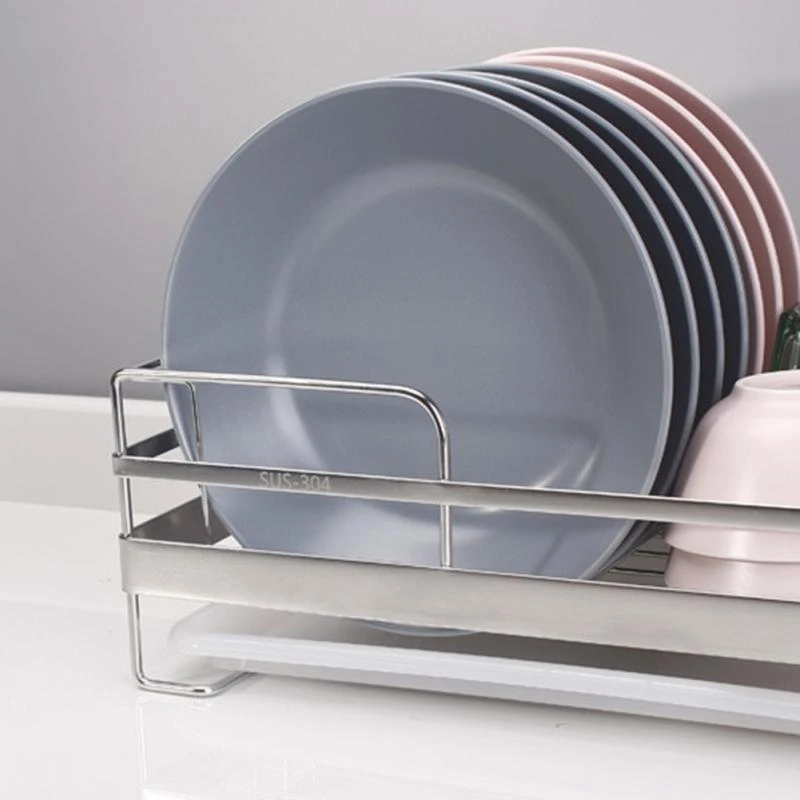Подставка для посуды из хромированной нержавеющей стали, Подставка для столовых приборов с лотком, стальная дренажная палочка для еды, кухонная подвесная корзина