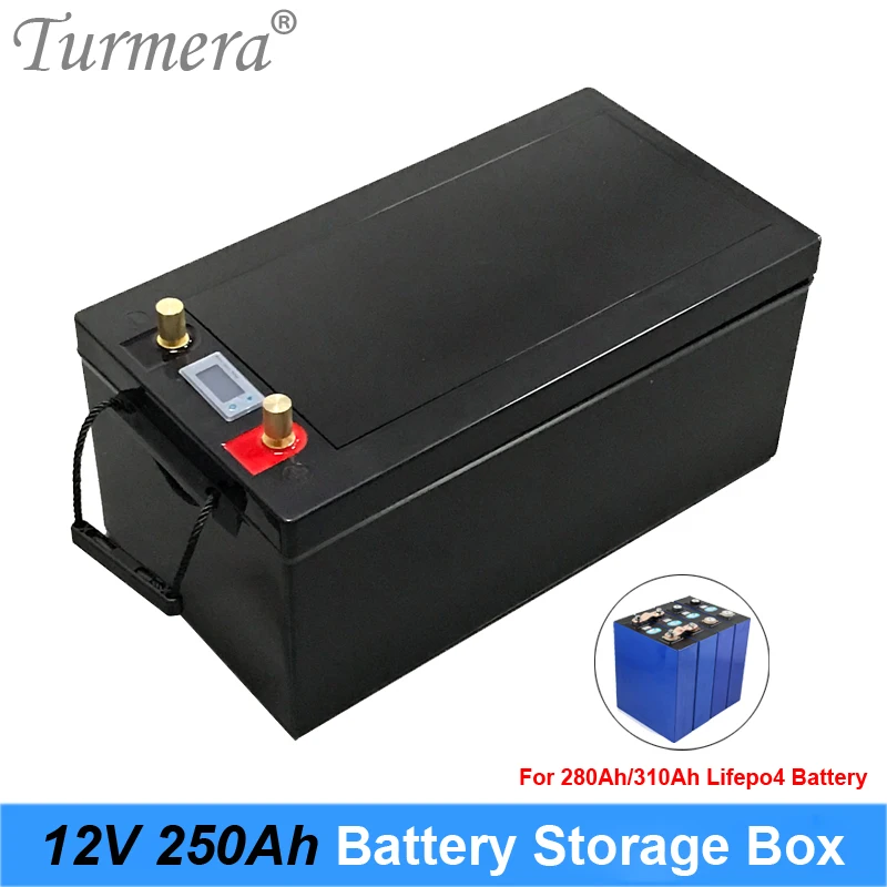 Turmera 12V 280Ah 310Ah 3.2V Lifepo4 배터리 보관함 케이스, 태양광 전원 시스템 또는 무정전 전원 공급 장치 표시기 포함