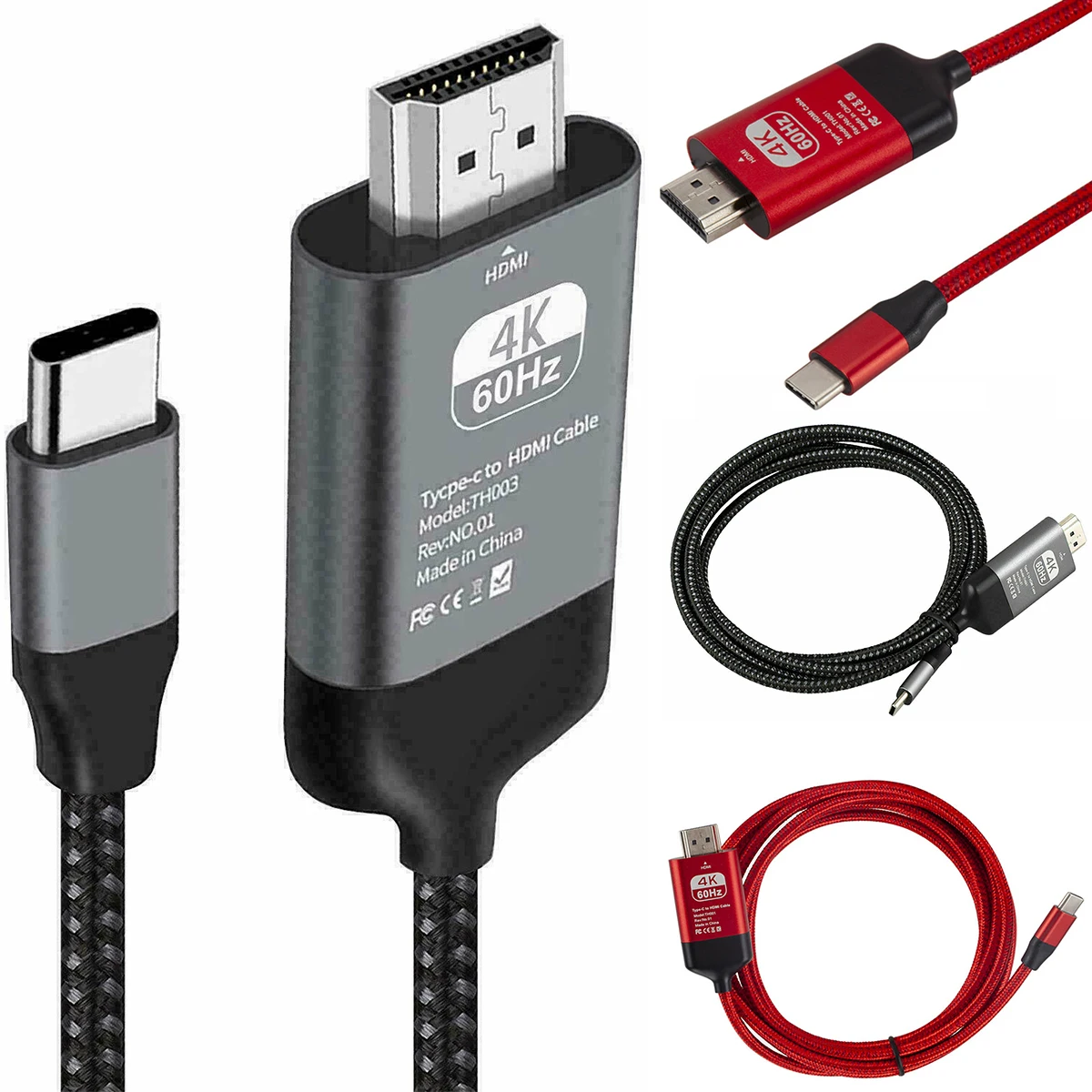 SOONHUA тип-c к hdmi-кабель, адаптер 4K USB C к HDMI HDTV AV ТВ кабели для Samsung Galaxy S10