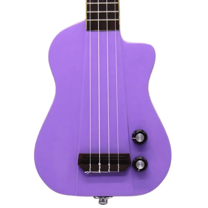 Silent Ukelele Neck Through 21 Inch Silent Guitar Ukulele Purple Guitar String Solid Wood Body - Ukulele AliExpress