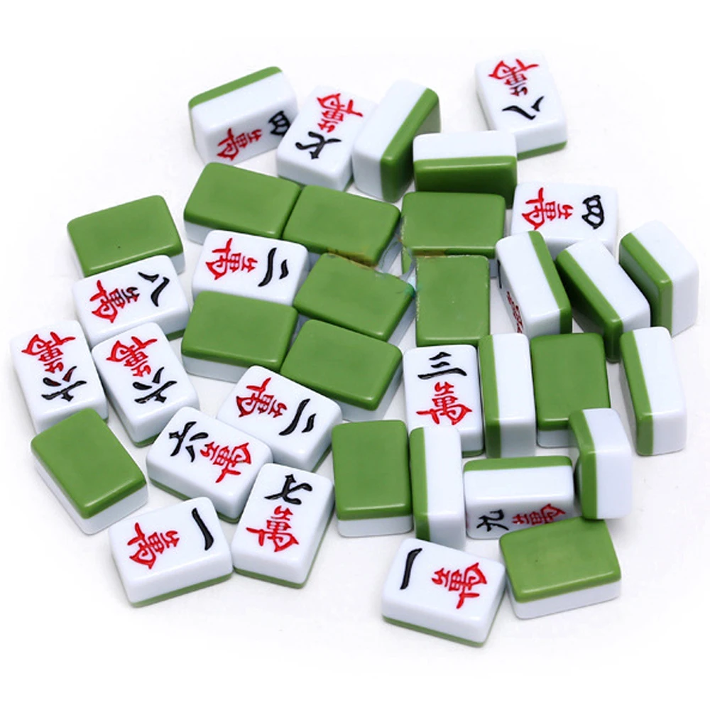 24 мм Портативный Мини маджонг набор путешествия традиционная китайская игра Крытый развлекательные аксессуары