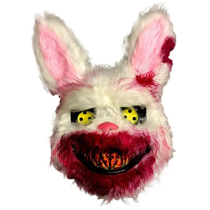 Halloween Bloody Bunny Head Cover Anime Plush Cosplay Scary Headgear Masquerade Party Performance Props Xmas Gifts Aliexpress