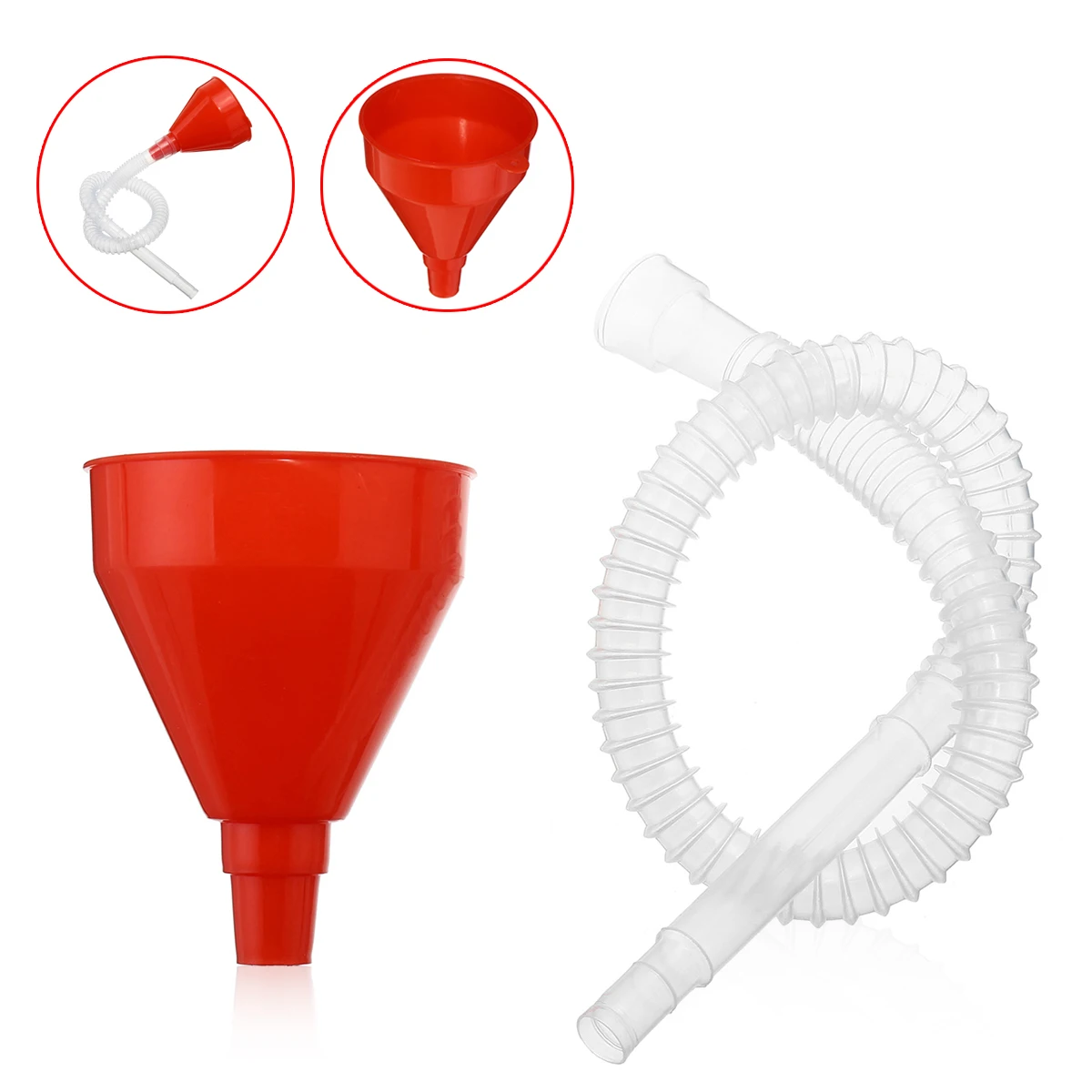 Пластиковая наполнительная Воронка для автомобиля мотоцикла с красным носиком