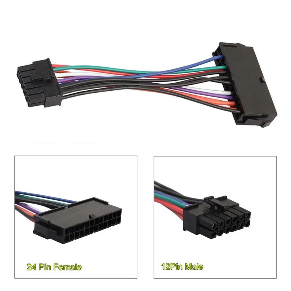 ATX 24 контактный разъем для 12 папа PSU Conenctor адаптер Acer Q87H3|Компьютерные кабели и