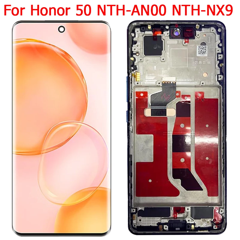Nuovo Per Honor 50 Display Lcd Con Cornice Oled 6.57 "Honor 50 Nth-Nx9 Nth-An00 Display Lcd Touch Panel