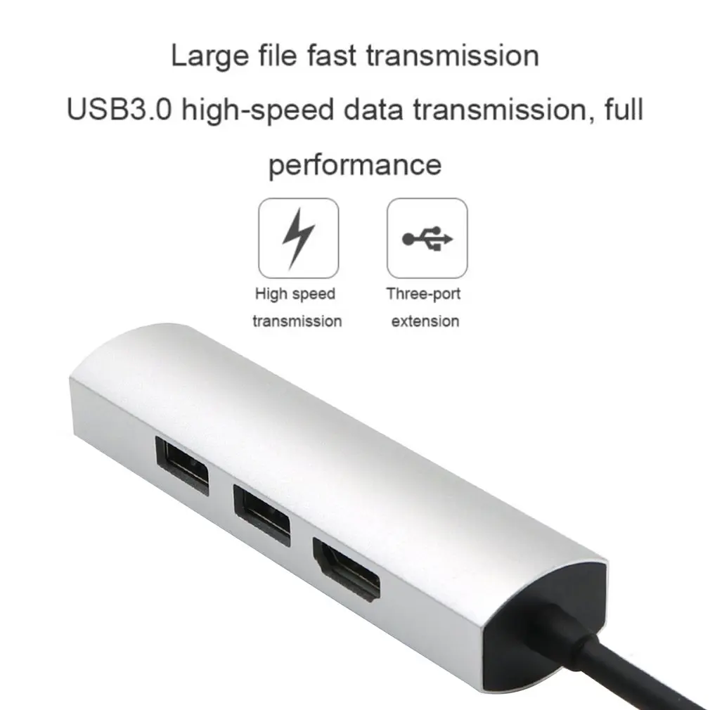 3 порта концентратор USB 3,1 тип-c к USB 3,0 разветвитель Кабель Шнур ноутбук планшетный компьютер аксессуары с 4K конвертер для HDMI