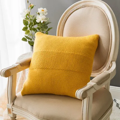 A DUNXDECO чехол для подушки декоративные подушки Чехол Вязание Coussin современный простой диван кресло постельные принадлежности для украшения подушки - Цвет: A