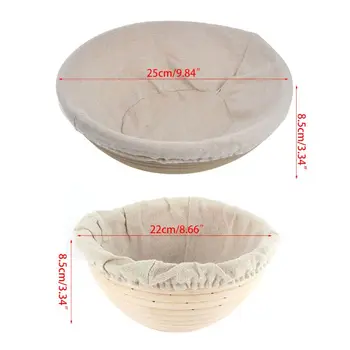 

6Pcs Banneton Proofing Baskets With Bread Lame Dough Scraper Liner for Bakers