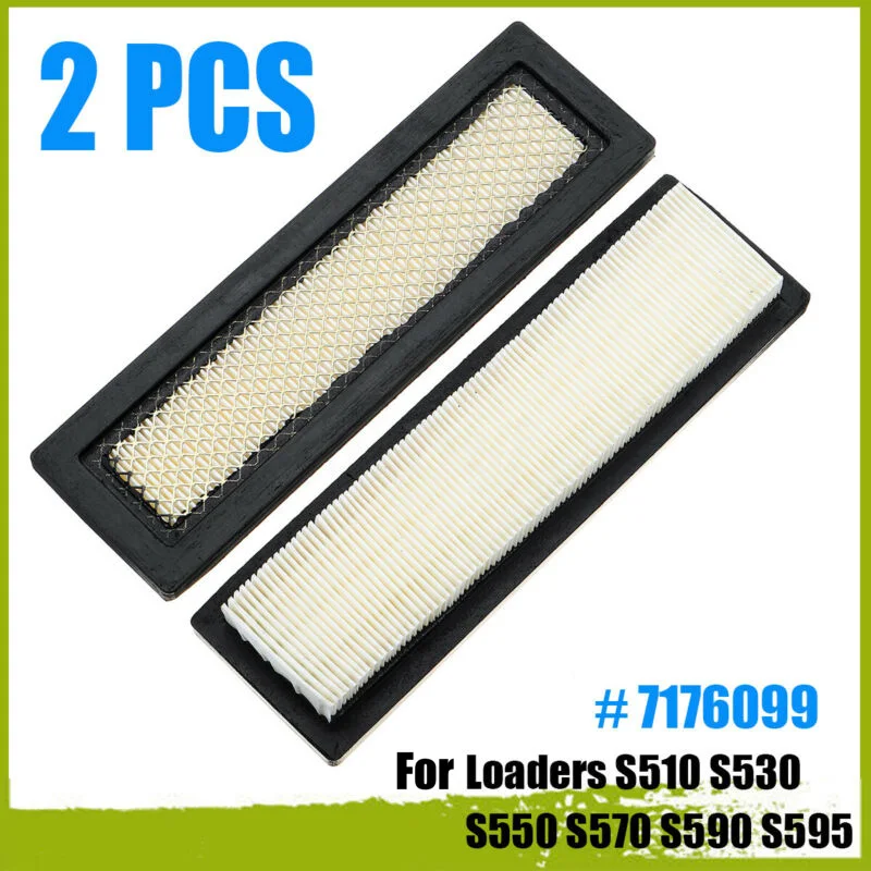 

2pcs Air Filter Kit For Loaders S510 S530 S550 S570 S590 S595 Replacement Parts 7176099 Filter Power Tool Accessories